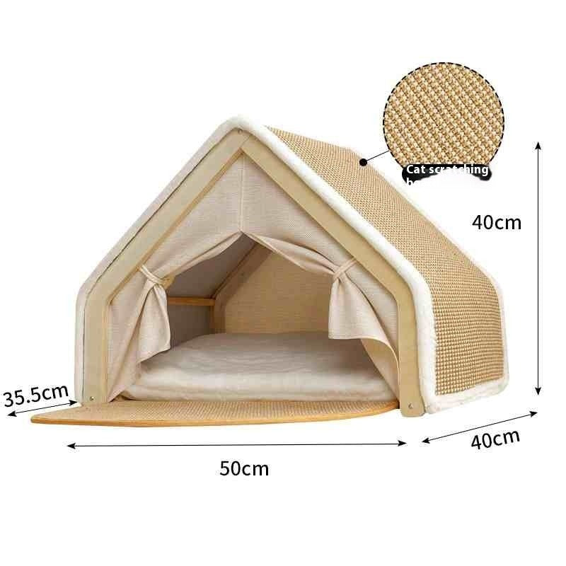Sisal Cat Tent Scratch Board