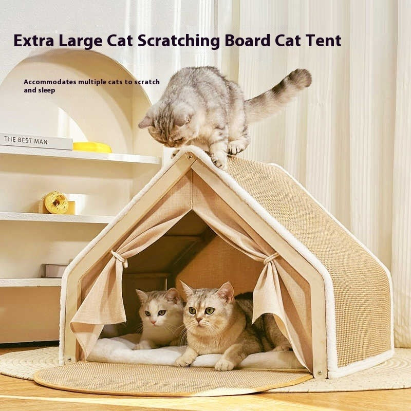 Sisal Cat Tent Scratch Board