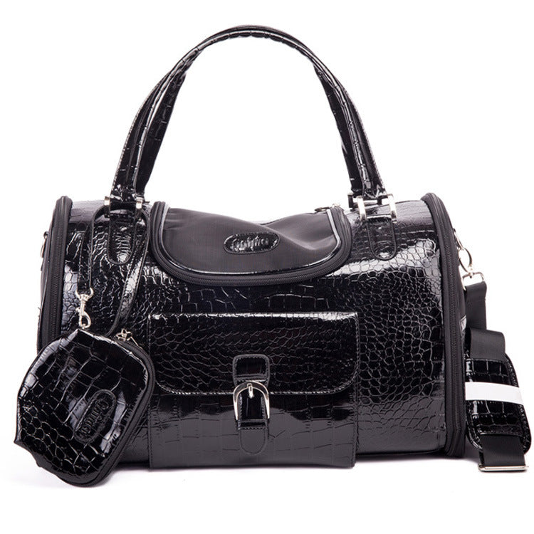 The Voyager premium cat carrier bag in black